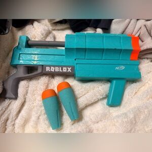 Nerf Roblox Teal and Orange Foam Dart Blaster